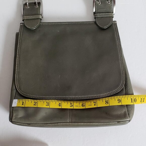 Olive Leather TIGNANELLO Saddle Bag Shoulder Purse - Picture 10 of 15